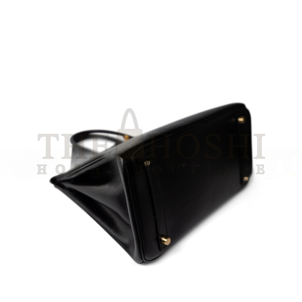 H**me5 BIRKIN 30 BOX LEATHER BLACK GOLD BUCKLE H029281CK62 (30*23*15cm) Master Quality